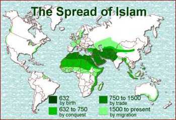 where did islam spread through trade